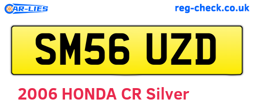SM56UZD are the vehicle registration plates.
