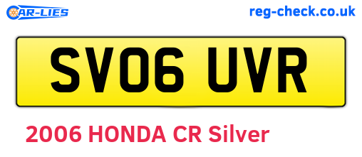 SV06UVR are the vehicle registration plates.