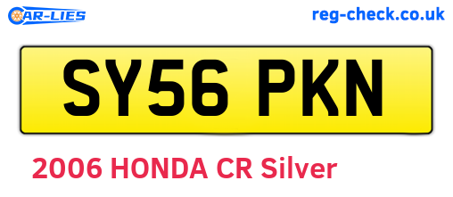 SY56PKN are the vehicle registration plates.
