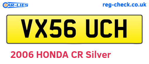 VX56UCH are the vehicle registration plates.