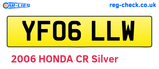 YF06LLW are the vehicle registration plates.