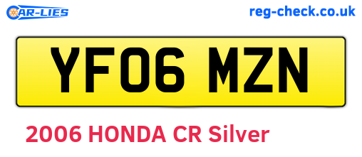 YF06MZN are the vehicle registration plates.