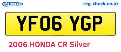 YF06YGP are the vehicle registration plates.