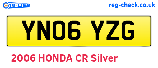 YN06YZG are the vehicle registration plates.