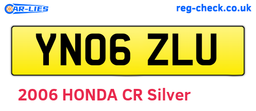 YN06ZLU are the vehicle registration plates.