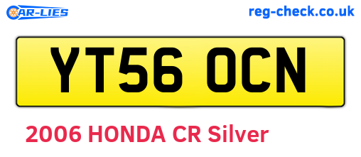 YT56OCN are the vehicle registration plates.