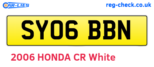 SY06BBN are the vehicle registration plates.