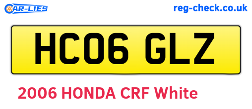 HC06GLZ are the vehicle registration plates.