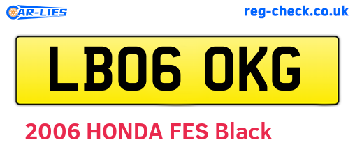 LB06OKG are the vehicle registration plates.