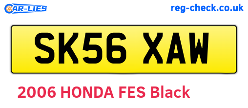 SK56XAW are the vehicle registration plates.