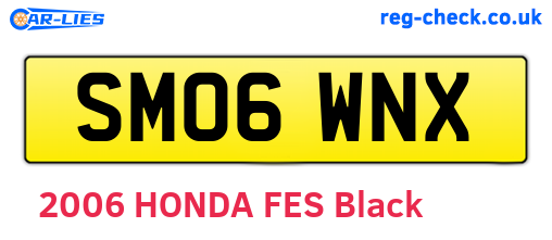 SM06WNX are the vehicle registration plates.