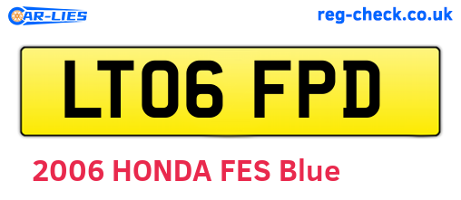 LT06FPD are the vehicle registration plates.