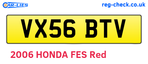 VX56BTV are the vehicle registration plates.