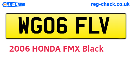 WG06FLV are the vehicle registration plates.