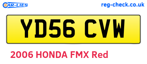 YD56CVW are the vehicle registration plates.