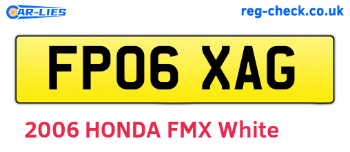 FP06XAG are the vehicle registration plates.