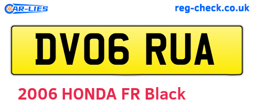 DV06RUA are the vehicle registration plates.