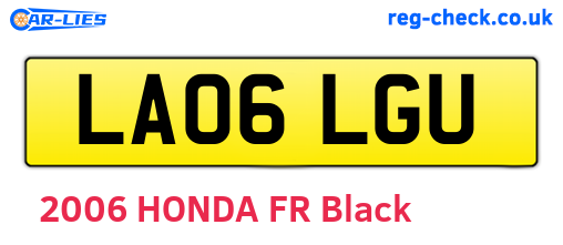 LA06LGU are the vehicle registration plates.
