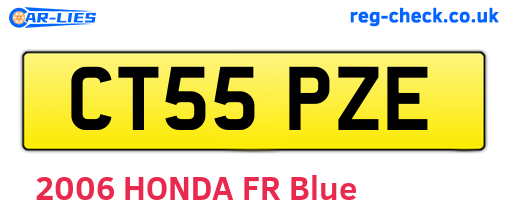 CT55PZE are the vehicle registration plates.