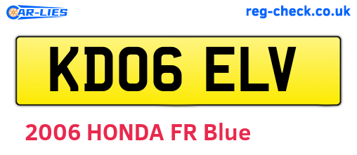 KD06ELV are the vehicle registration plates.