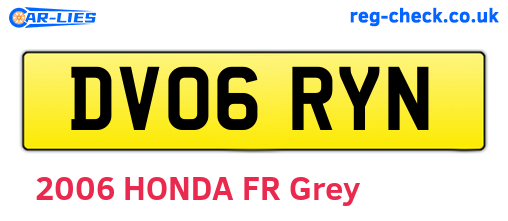 DV06RYN are the vehicle registration plates.