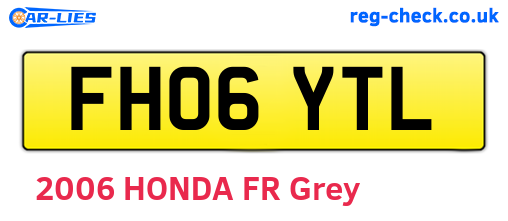 FH06YTL are the vehicle registration plates.