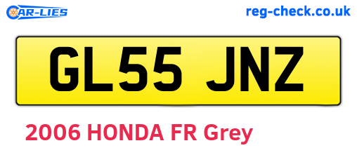 GL55JNZ are the vehicle registration plates.