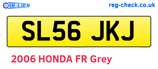 SL56JKJ are the vehicle registration plates.