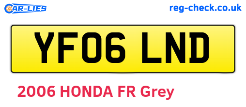 YF06LND are the vehicle registration plates.