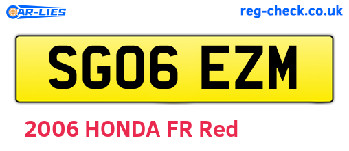 SG06EZM are the vehicle registration plates.
