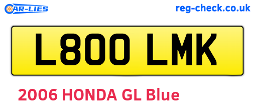 L800LMK are the vehicle registration plates.