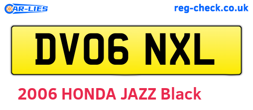 DV06NXL are the vehicle registration plates.