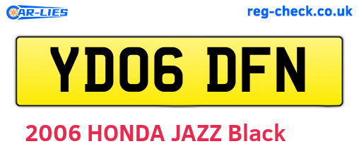 YD06DFN are the vehicle registration plates.