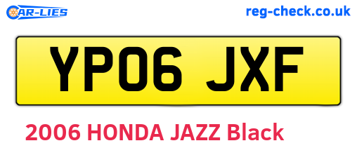 YP06JXF are the vehicle registration plates.