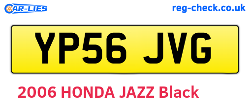 YP56JVG are the vehicle registration plates.