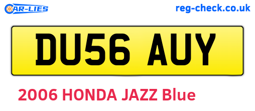 DU56AUY are the vehicle registration plates.