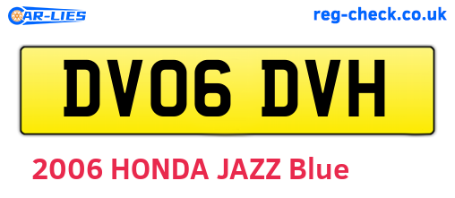 DV06DVH are the vehicle registration plates.