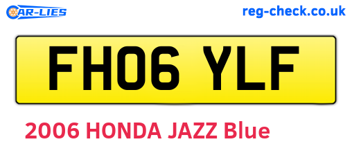 FH06YLF are the vehicle registration plates.