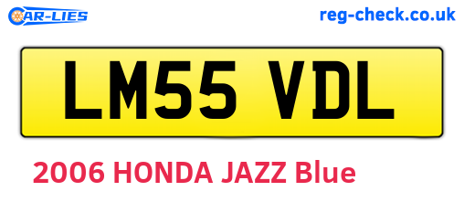 LM55VDL are the vehicle registration plates.