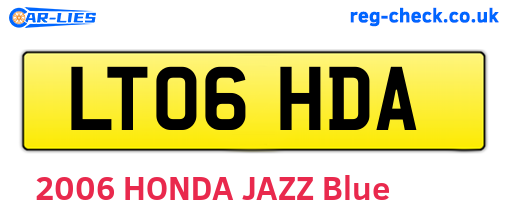 LT06HDA are the vehicle registration plates.