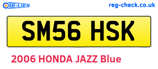 SM56HSK are the vehicle registration plates.