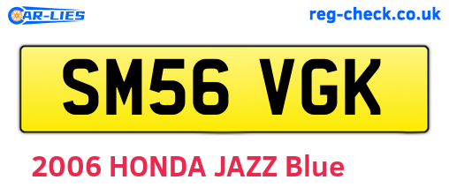 SM56VGK are the vehicle registration plates.