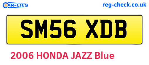 SM56XDB are the vehicle registration plates.