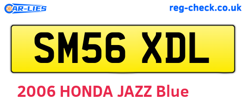 SM56XDL are the vehicle registration plates.