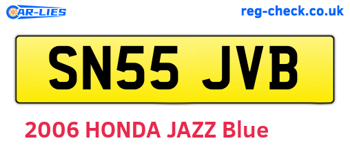 SN55JVB are the vehicle registration plates.
