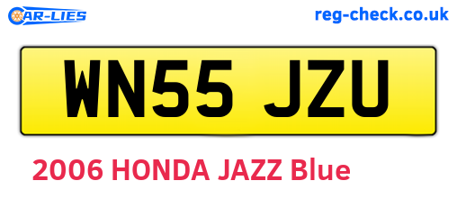 WN55JZU are the vehicle registration plates.