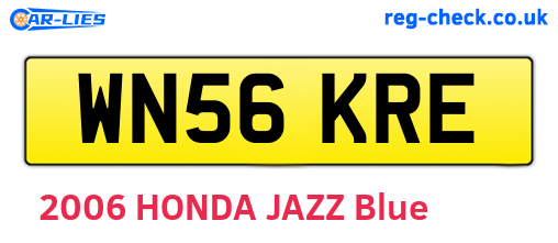 WN56KRE are the vehicle registration plates.