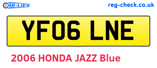YF06LNE are the vehicle registration plates.