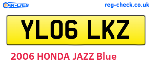 YL06LKZ are the vehicle registration plates.