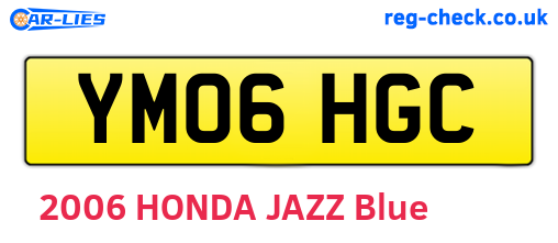 YM06HGC are the vehicle registration plates.